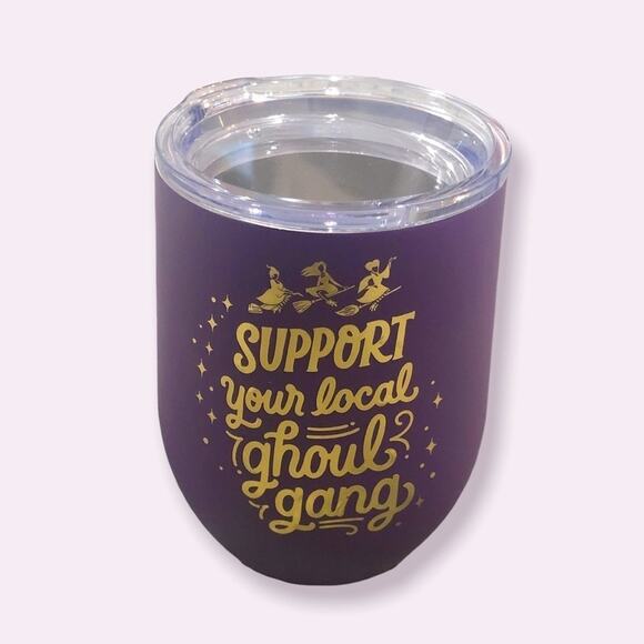 Hallmark Disney Hocus Pocus Support Your Local Ghoul Gang Purple Tumbler NEW - Picture 1 of 4